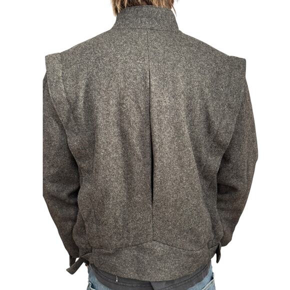 Vintage The American Male 100 % wool gray jacket stand collar size 40 medium - Picture 8 of 17